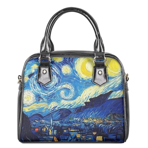 HUGS IDEA Leather Crossbody Bag Vintage Leather Handbag for Women Shoulder Bag Hobo Purse