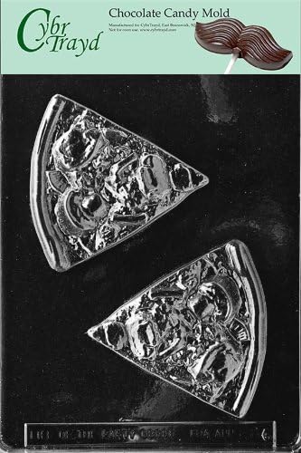 Cybrtrayd K086 Pizza Slice Chocolate Candy Mold with Exclusive Cybrtrayd Copyrighted Chocolate Molding Instructions by CybrTrayd