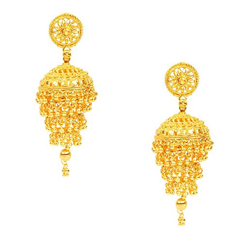 Shining Jewel 3 Layered Traditional Gold 24K Designer Jhumka Earrings (SJ_903) (B078L75KL2) Amazon Price History, Amazon Price Tracker