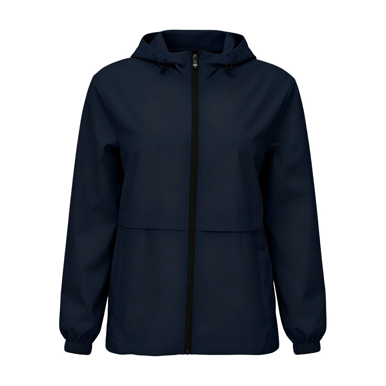 Genérico Chaqueta Entretiempo Mujer-Chaqueta Cortavientos Con Capucha De Talla Grande Chaqueta Informal Para Exteriores Con Cremallera
