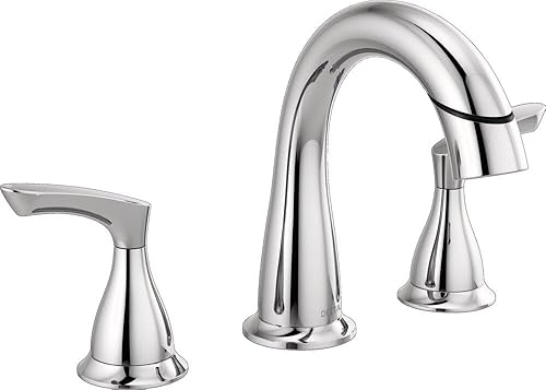 Miniatura 9 de Delta Faucet Broadmoor - Grifo de baño extraíble de níquel cepillado, grifo de baño, grifo de baño generalizado de 3 agujeros con acoplamiento