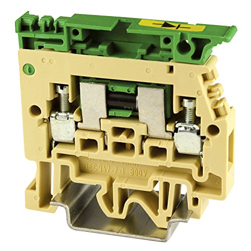 ASI SF903 3-Amp Diode Terminal Block with Type by 255, DIN Rail Mount, 2-Wire Screw Clamp Connections, Diode Symbol Label, 20-12 AWG (Pack of 10)