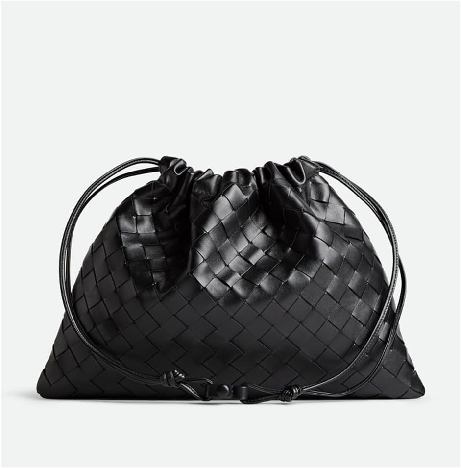 Woven Large Crossbody Bags for Women Trendy Soft Leather Shoulder Tote Purses - Image 3