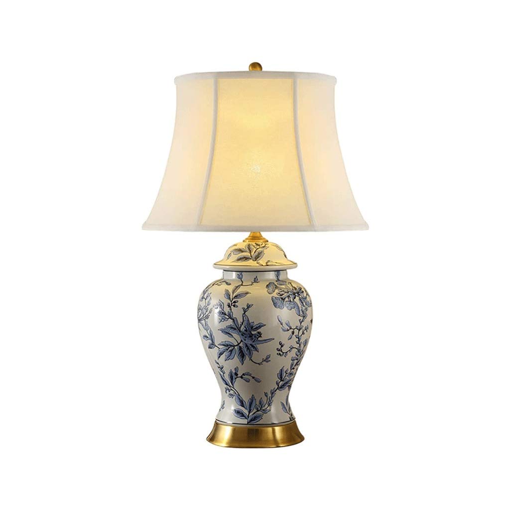 Nowoczesna minimalistyczna kreatywna dekoracja LED, abażur, ceramiczna lampa stołowa, metalowa podstawa, sypialnia, salon, lampka nocna