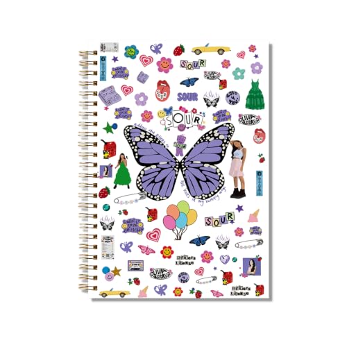 Cuaderno de música para diario, libreta de tapa dura con espiral, regalo para fans de cantantes
