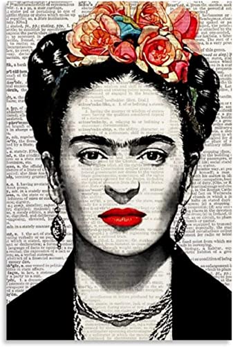 Vintage Frida Kahlo Retratos Póster Impresión Decorativa Pintura Frida Kahlo Impresión Arte Lienzo Pared Decoración Hogar Obra de arte para sala de estar Dormitorio Decor de pared sin marco,60×80cm