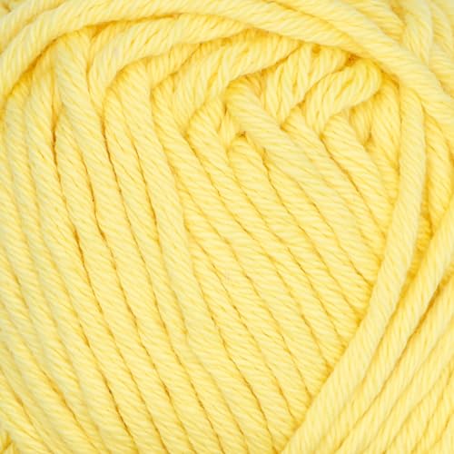 Algodón de 100g antibolitas para tejer sin nudos, pack de 4 madejas color crema de mantequilla 3