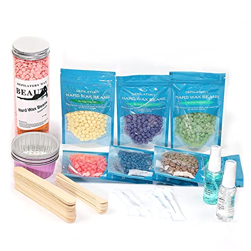 Macddy Hair Removal Set met 6 zakken Wax kralen, geschikt voor bikini's, onderarmen, benen, gezicht, wax kralen met… - Afbeelding 6