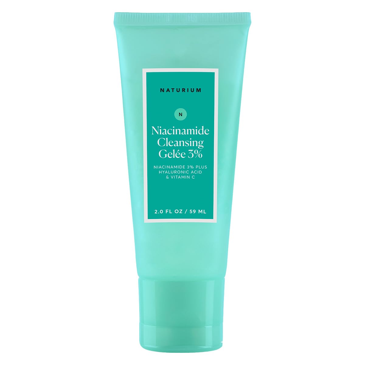 Naturium Niacinamide Cleansing Gelée 3% Plus Hyaluronic Acid & Vitamin C, Gentle & Smoothing Face Wash - Mini