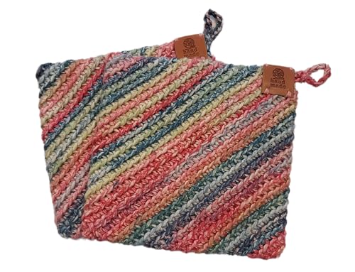 Handmade Crochet Pot Holders- Variegated Color Collection - 6