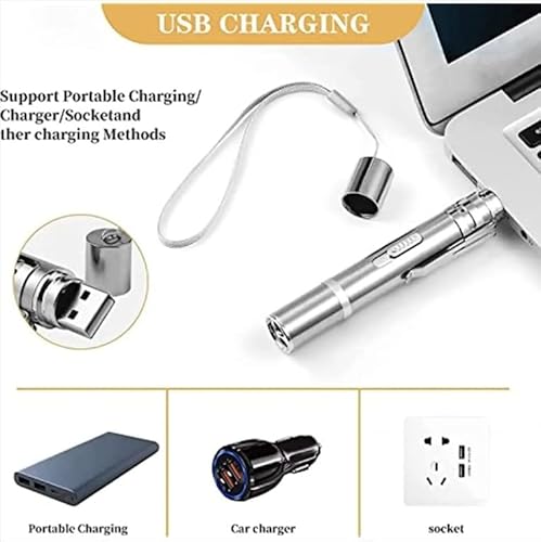 TechNest Laser LED Pointer für Katzen und Hunde, 7-in-1 Interaktives Spielzeug mit 5 Mustern, USB Wiederaufladbar, Trainings- und Lichtspielzeug für Haustiere