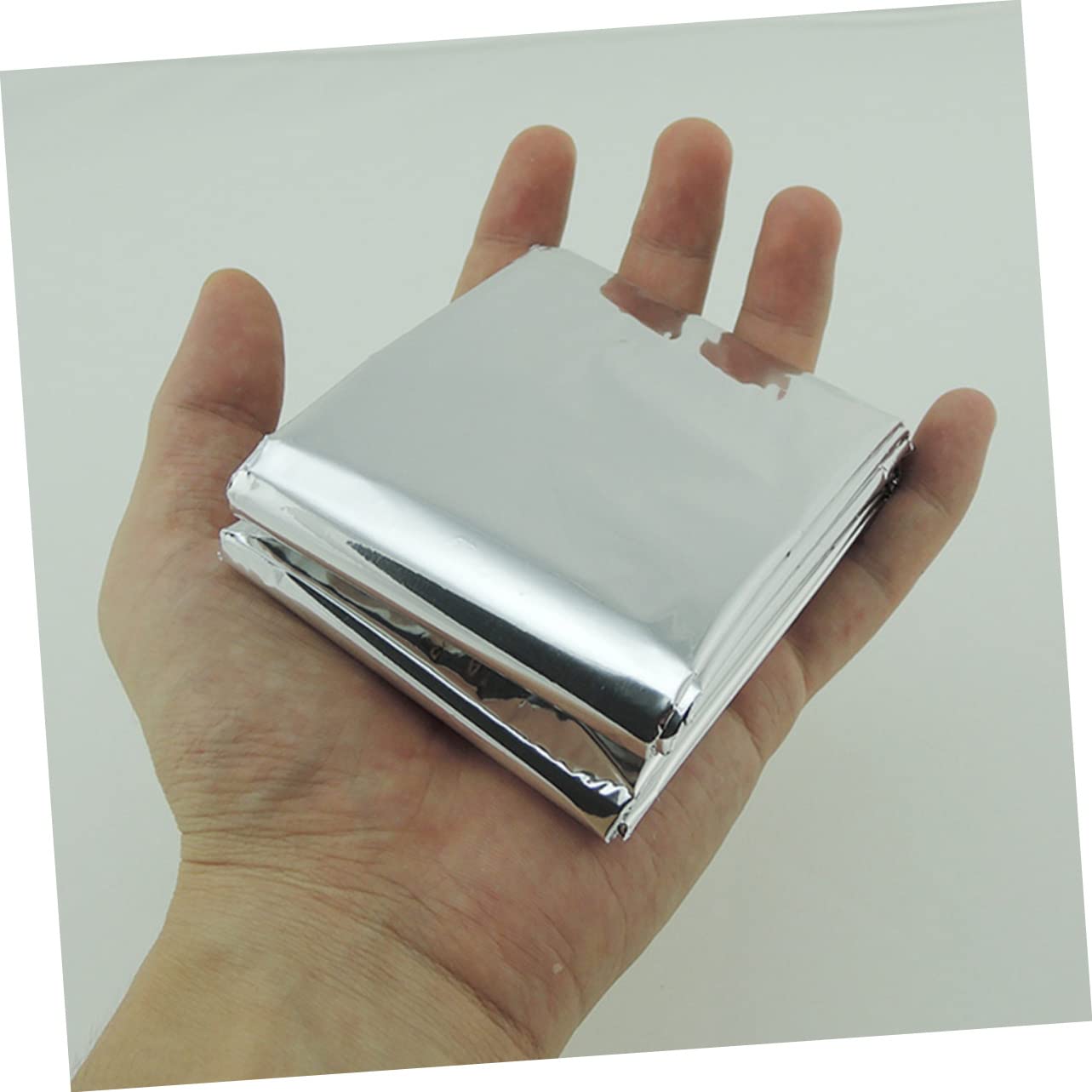 Happyyami Blankets Bulk Emergency Thermal Blanket Silver Aluminum Foil Double-Sided Outdoor Survival Gear Kit