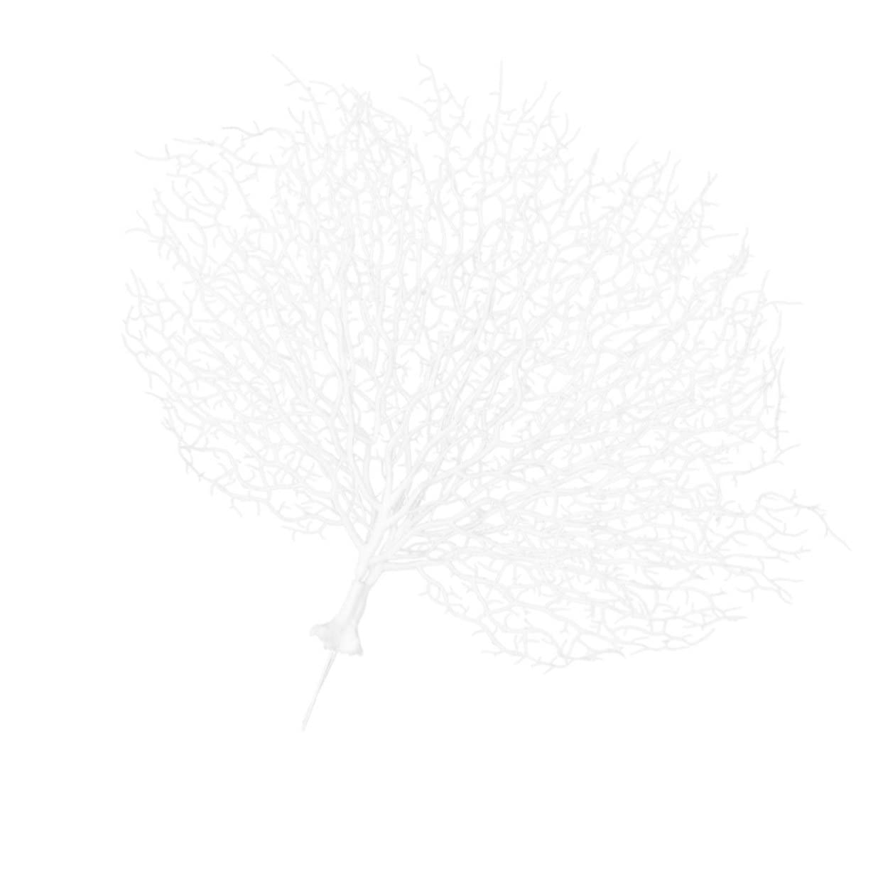 GALPADA 1pc White Plastic Artificial Coral Branch for Aquarium Decoration Realistic Fake Coral Props for Home Wedding Landscape Decor Elegant Design