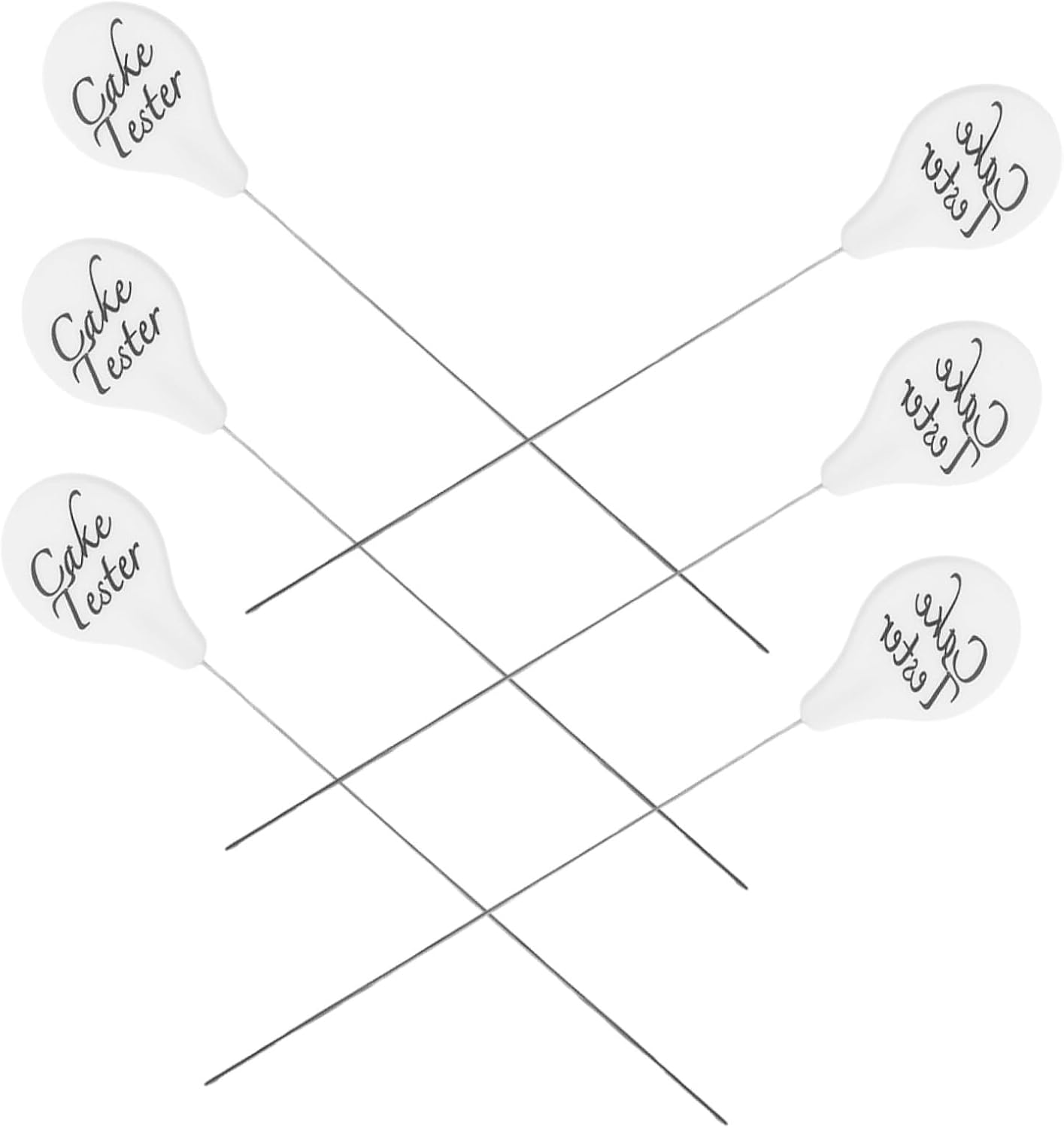 Luxshiny 6pcs Stainless Steel Baking Cake Tester Stick Muffin Bread Cupcake Tester Skewer for Home Bakery Tools