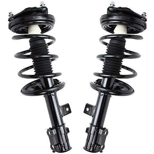 Image of Detroit Axle - 10pc Front End Suspension Kit for 2006-2010 Kia Optima 2007-2010 Magentis 2007-2011 Rondo, Struts Lower Control Arms Lower Ball Joints Sway Bars Outer Tie Rods Replacement Struts Shocks