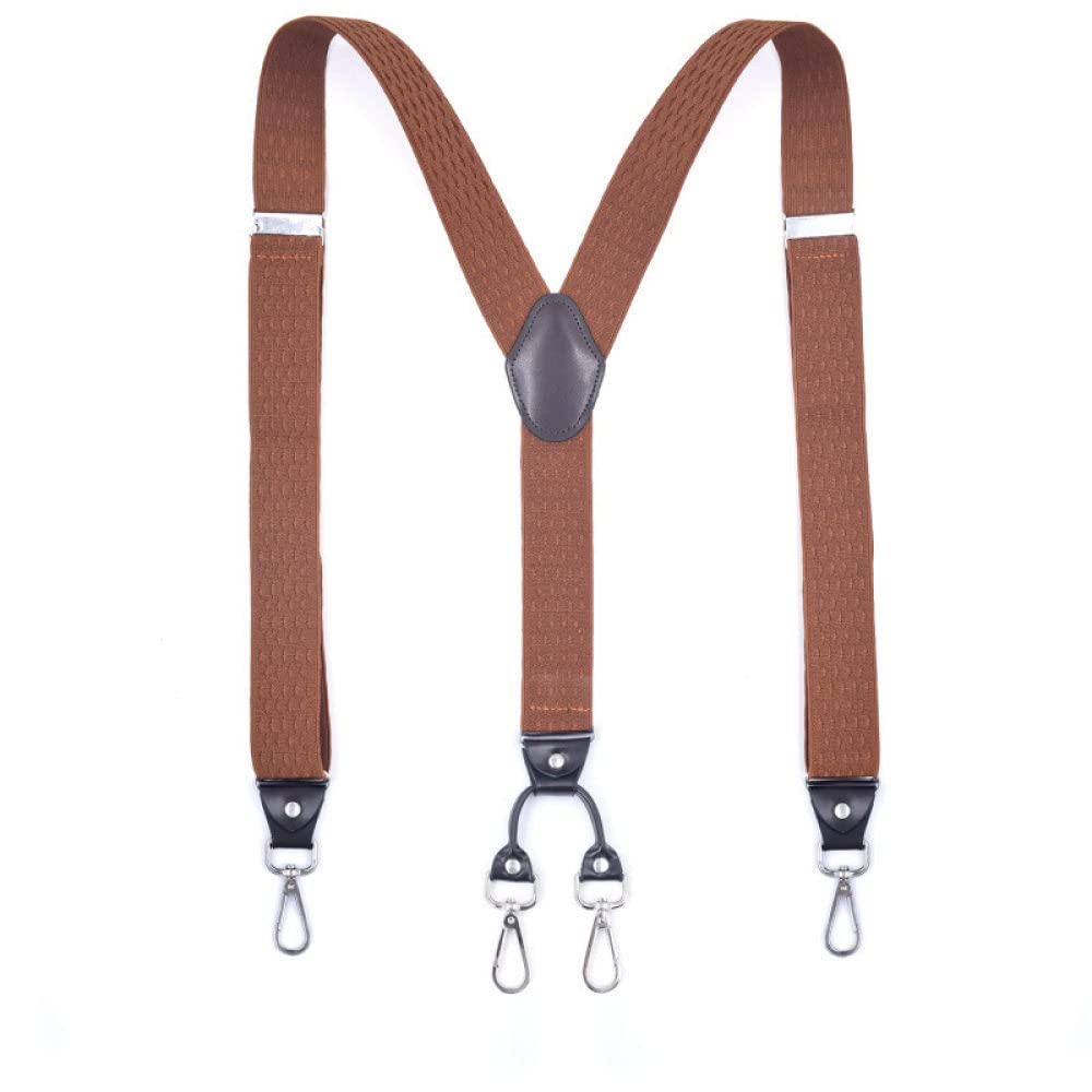 3,5 * 125 cm Modne szelki Skórzane 4 klipsy Brace Męskie Vintage Casual Wedding Party Spodnie Pasek Prezent dla męża