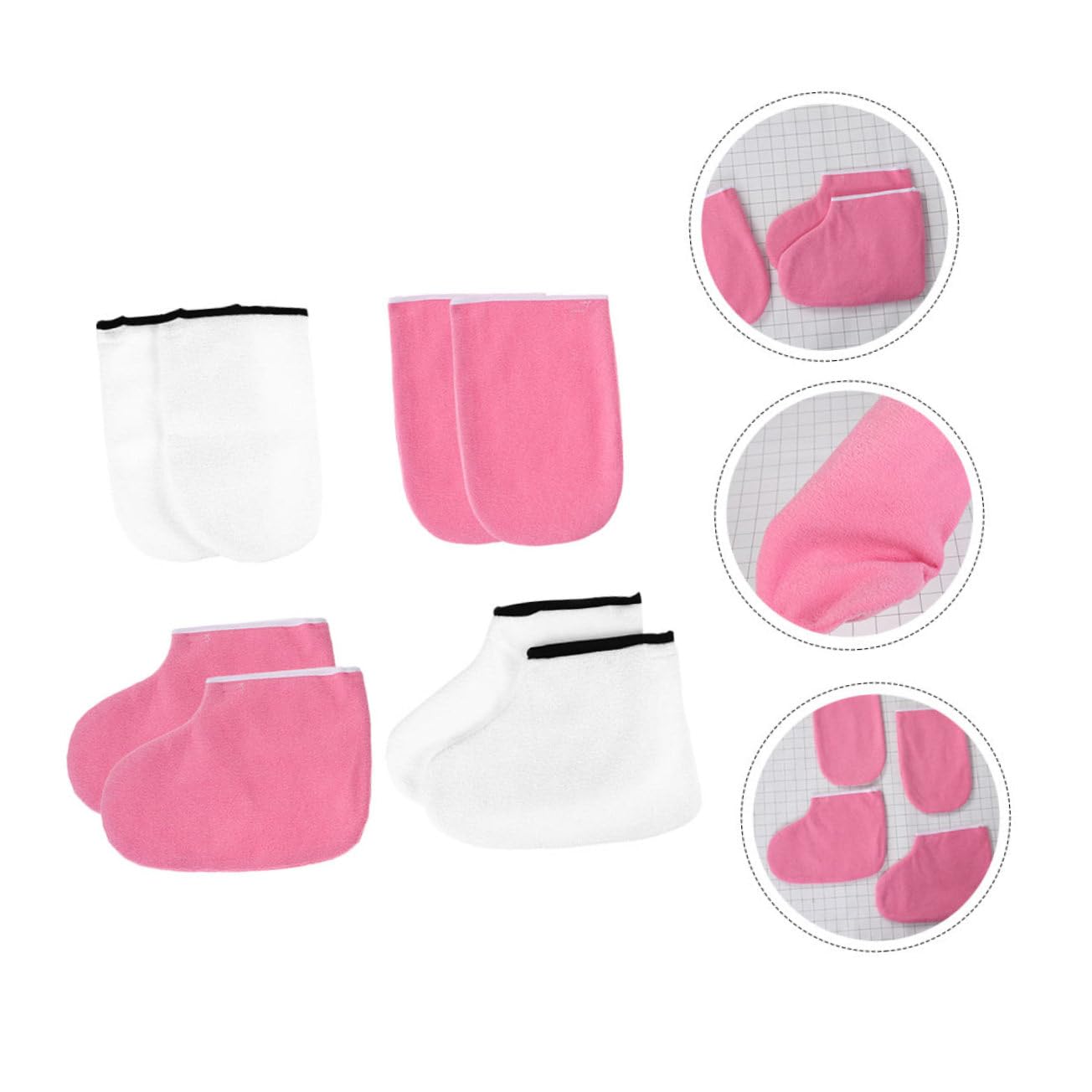 FRCOLOR 2juegos Mascarilla para Pies de Manicura Funda para Calentar Cera Herramienta de Spa para Manos y Pies