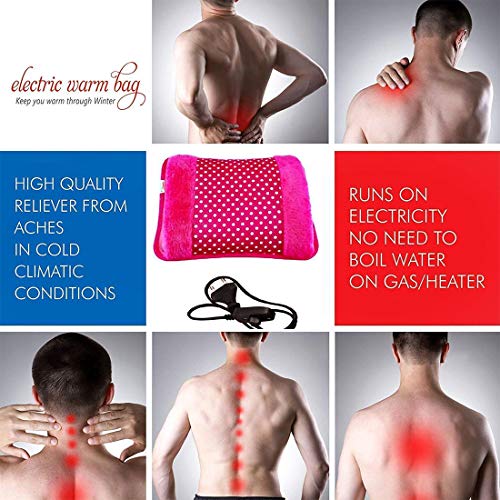 Image of Dr Care Electric Hot Water Velvet Heating Bag in Multicolor, Pain Relief Device