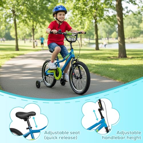 WEIZE 16 Inch Kids Bike Dark Blue