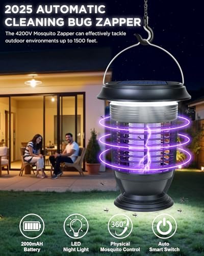50% Off Solar Bug Zapper with Auto-On UV Light - Image 3
