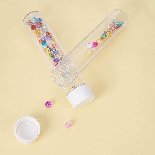 Miniatura 7 de 12PCS 0.8 fl oz botellas de muestra de plástico tubos viales mini caja de almacenamiento transparente con tapa de rosca pequeños tubos de ensayo