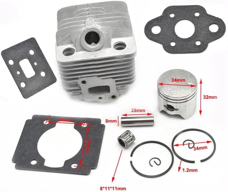 [Tool accessories] Retail 26CC 34MM Cylinder Piston Ring Needle Roller Bearing Gasket Is Suitable Compatible with Brush Blade Parts TL26 CG260 Zenoah BC260
