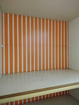 Amazon.co.jp: レトロポップオレンジ食器棚キャビネット本棚飾り棚昭和