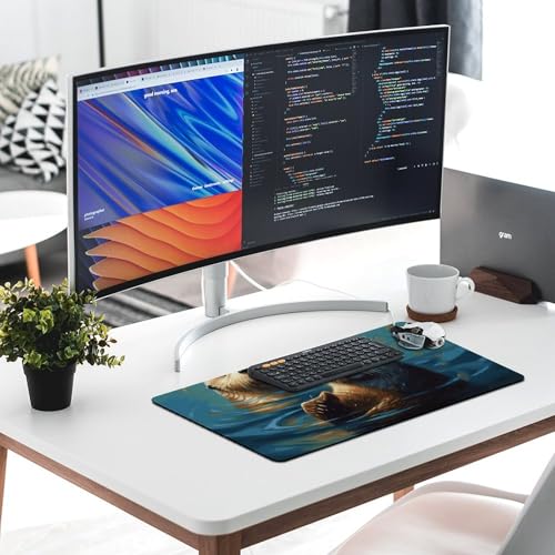 Sous-main de bureau imperméable et antidérapant avec bords cousus