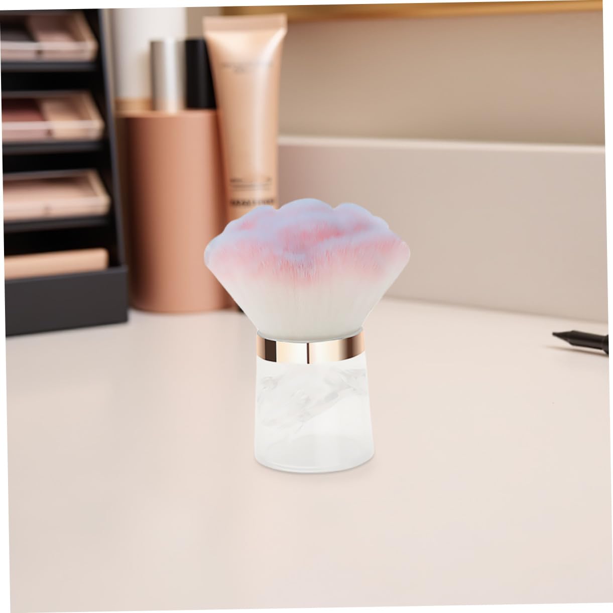 Brosse À Ongles Souple En Forme De Fleur Outil De Dépoussiérage Pour Poudre Ongles Nettoyage Nail Art Portable Pour Salon Et Usage Domestique 2.95X2.28X2.28In