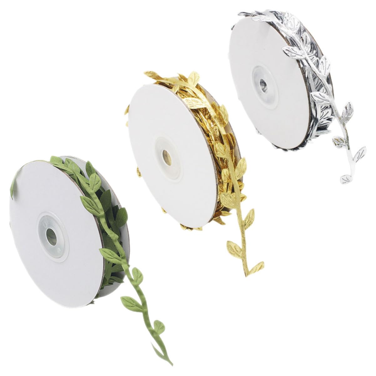 HOMSFOU 4 Set Nastro Decorativo Foglia E Verde Per Fai Da Te E Decorazioni Festive Per Avvolgere Regali Bouquet E Progetti Creativi Matrimonio E Feste 3 * 4