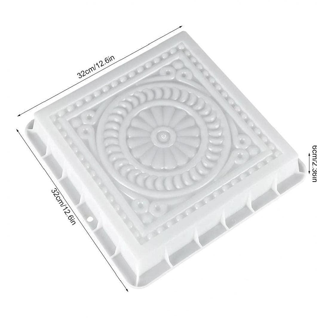 Hormigón Cuadrado Moldea DIY del Pavimento De Ladrillos De Cemento De Piedra Camino De Encofrado Deslizante Herramienta De La Decoración del Jardín 32x32cm