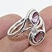 Solid 925 Sterling Silver Rings for Women & Girls, Sterling Silver Amethyst Ring Journey Mothers Day Gift, Bridesmaid Gift, Handmade Jewelry
