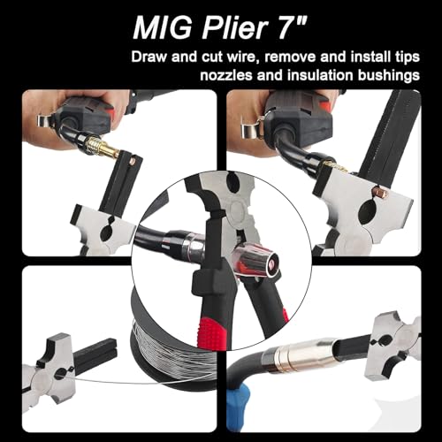 Image of VASTOOLS Welding Accessories,Welding Chipping Hammer, Leather Welding Gloves 13.5 inch,6-in-1 Welpers Pliers 7 inch,Wire Brush 11 inch,for Welder