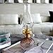Housselden 2 Pcs Chamber Oil Lamps for Indoor Use Lantern Kerosene Hurricane Vintage Glass Lamp, Large Classic Decor Lamp for Home Emergency Lighting 11Inch Height (Gradient Brown)
