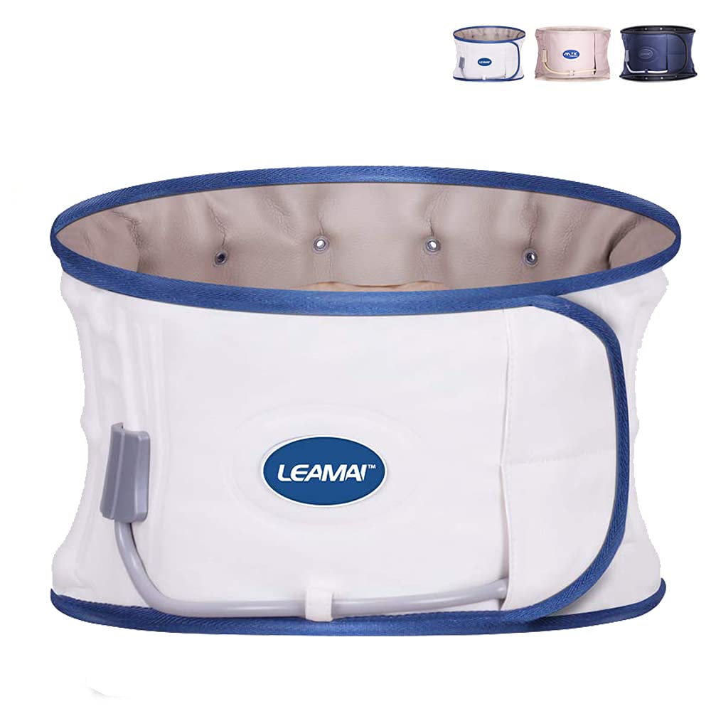 LEAMAI--Decompression Back Belt, Bold Air Column Stronger Support For Your Back , Relief Back Pain-- (TYPE I,White,Size S(25"-36"))…