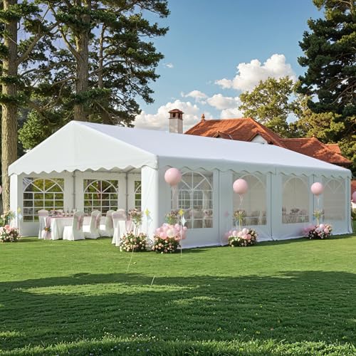 EROMMY 20x30FT Party Tent with 8 Church Windows & 2 Zipper...