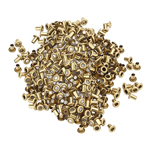 LDAUYZLING 500 pièces Rivets creux 65 Surfaces de lissage en cuivre Installation facile Rivets pour vêtements pour l'artisanat de bricolage (2,3x4,5x4,3 mm)