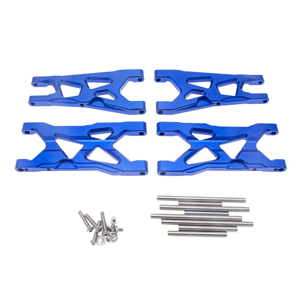 4Pcs Aluminum Front & Rear Suspension Arms Set for Arrma 1/10 Granite 4X4, Senton RC Car Upgrade Parts-Replacement of AR330443 AR330516