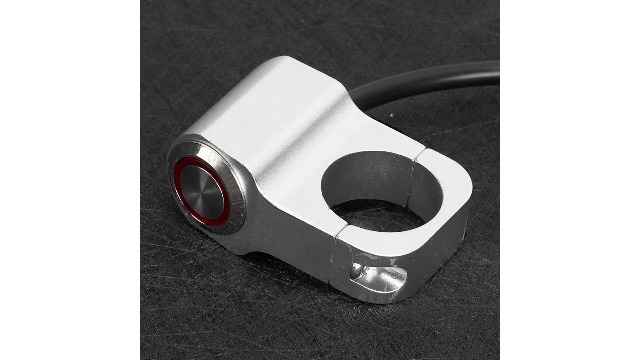 Interruttore Faro Per Moto Da 25mm - Impermeabile In Acciaio Per Manubrio, Con Luce Rossa - Foto 6