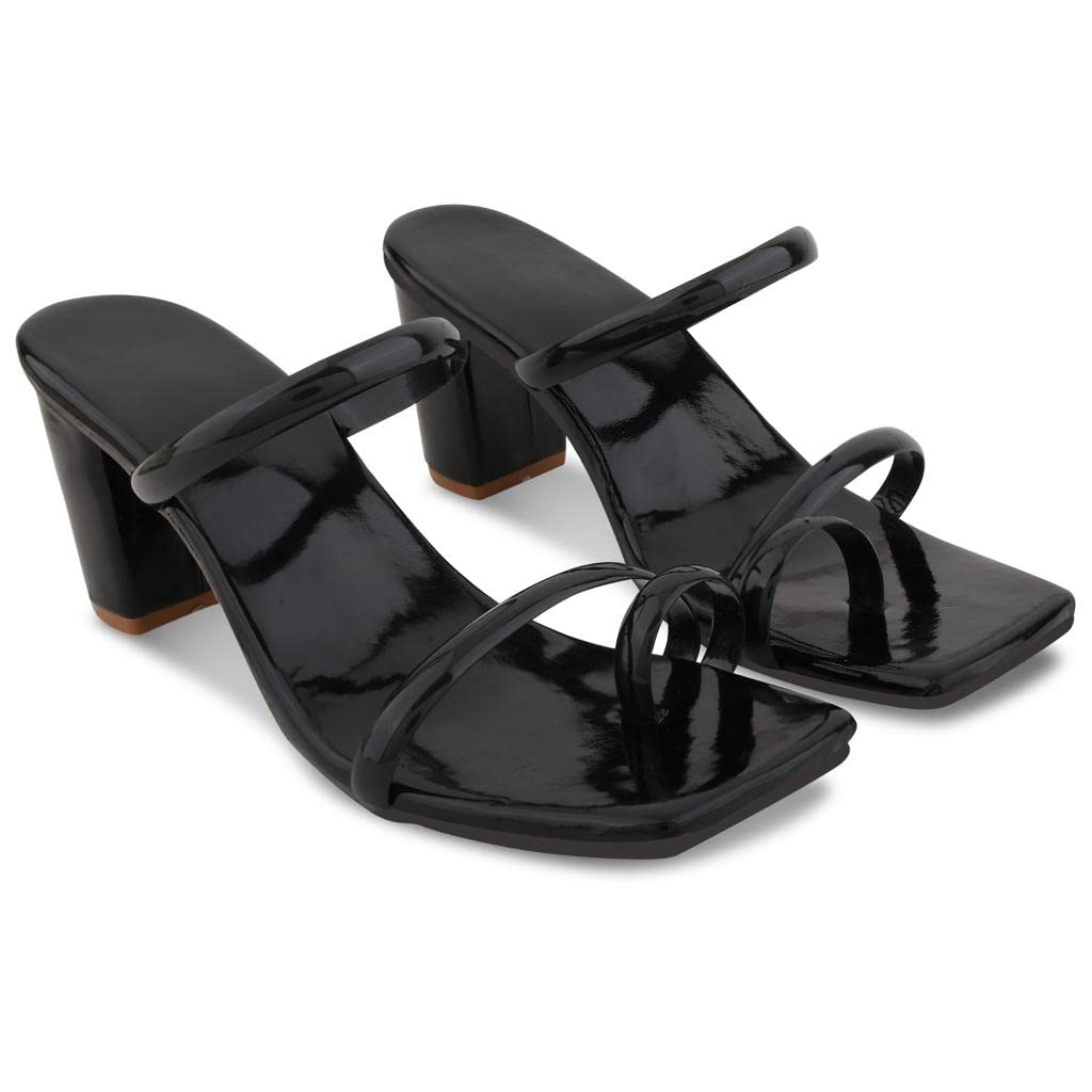 HEADTAILS Women Casual Block Heel Sandal Designer Designer Strap Fancy Sandal (38) (B0BWJC7W8F) Amazon Price History, Amazon Price Tracker