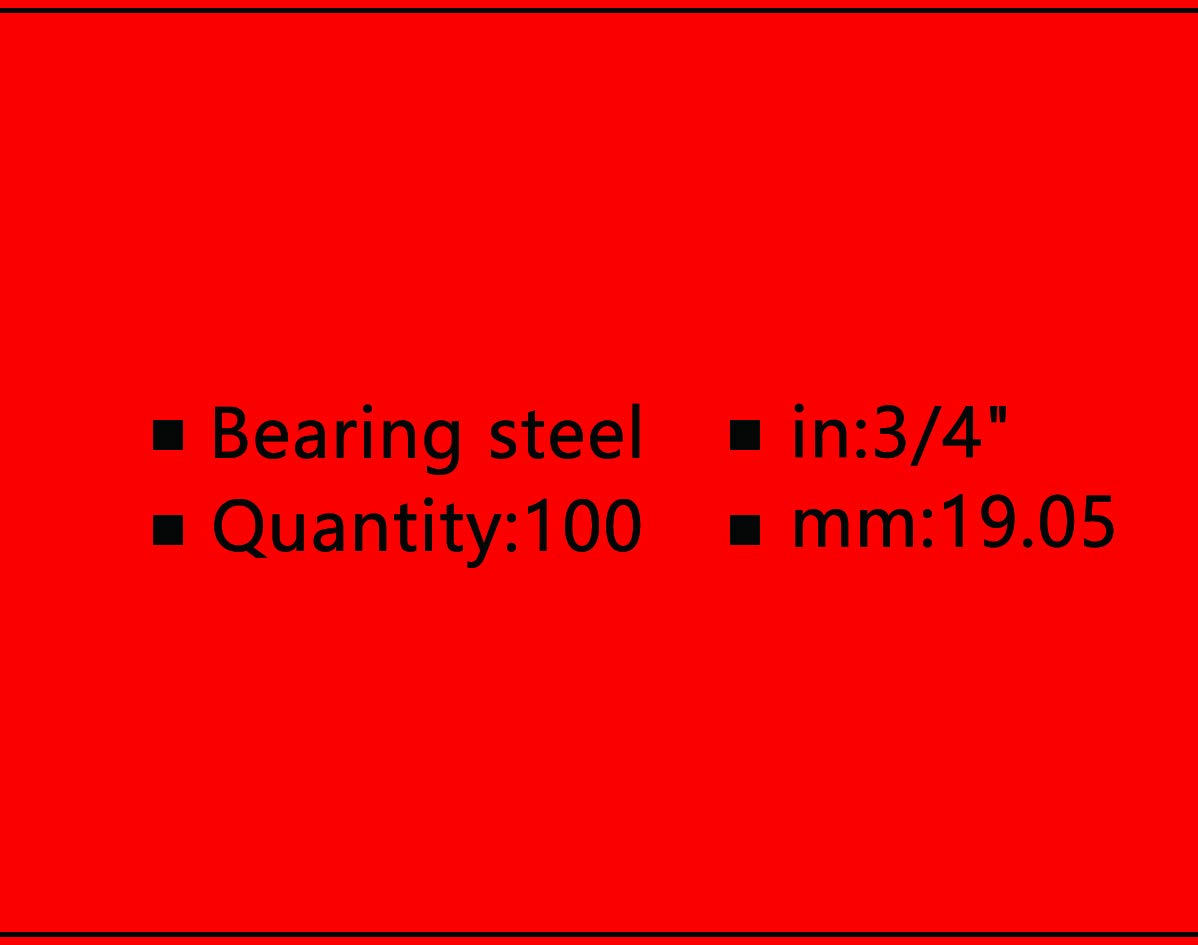 FKG Bolas de rodamiento de 3/4" pulgadas 100 unidades