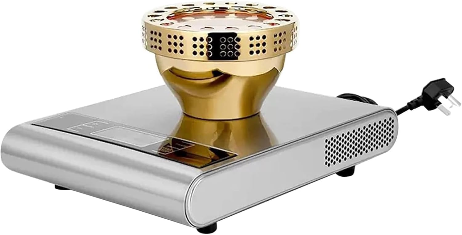 WIKINK Coffee Syphon Beam Burner, Syphon Coffee Maker Set, Halogen Beam Heater with Mesh Heating Surface/Thermostatic Control/LCD Digital Display, for Syphon Coffee Maker