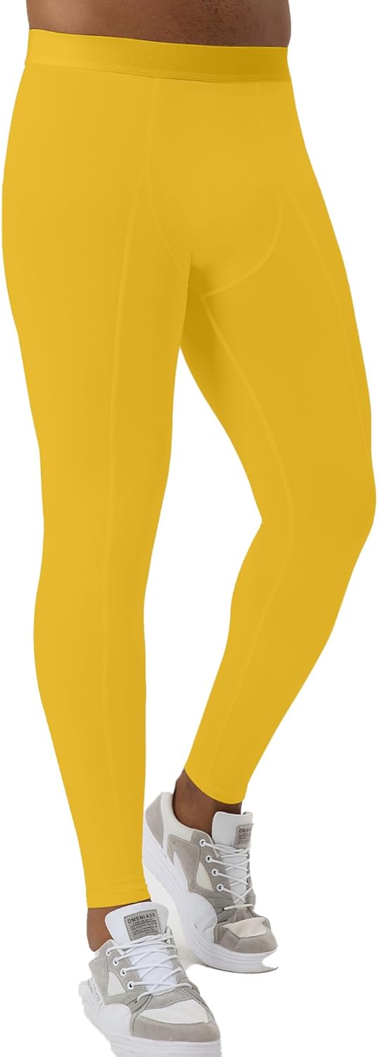 Men's Compression Pants Running Leggings,Workout Gym Football Tights Athletic Cool Dry Sports Yoga Base Layer Pants