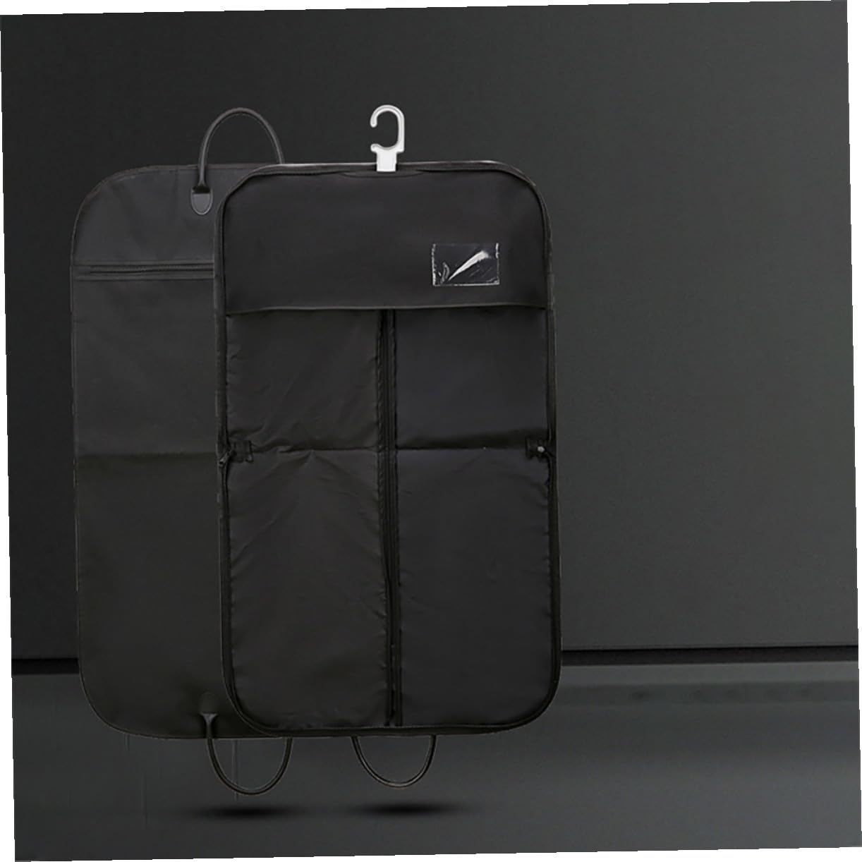 Generisch Tragbare Anzugtasche Oxford Stoff Atmungsaktiv Faltbarer Kleidersack Für Business Reisen Mit Reißverschluss Schwarze Kleiderhülle