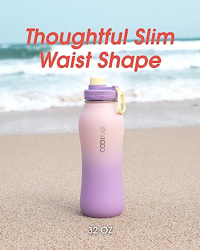 Image of Coolflask 32 oz Water Bottle Insulated Slim Series Stainless Steel