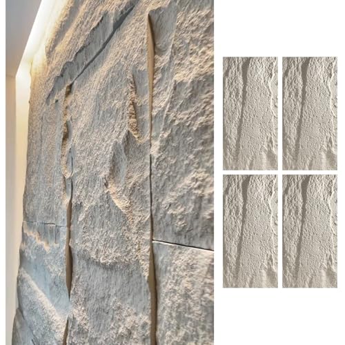 【 Copertura più ampia 】 Ogni pannello murale misura 0,6 x 1,2 m (2 x 3,9 piedi), 0,72 m² (7,7 piedi quadrati) per coprire un'area più ampia. La texture effetto pietra offre un forte impatto visivo e migliora facilmente e rapidamente la sensazione di spazio.