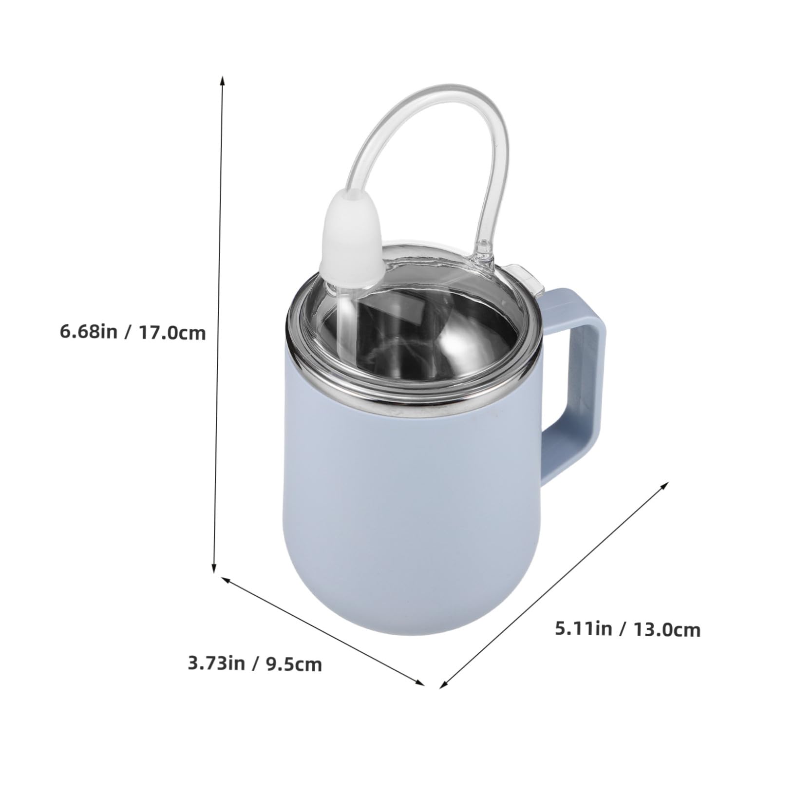 Auslaufsicherer Edelstahl Pflege-trinkbecher mit Stabilem Griff und Strohhalm Anti-verschlucken Sippy Cup für Senioren Betroffene und Pflegebedürftige für und Pflege Zuhause