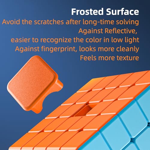 XMDCuber QY Toys Speed Cube 5x5 Stickerless, Magic Cube 5x5x5 Puzzle, Professional Smooth 62 mm Suitable for All Players