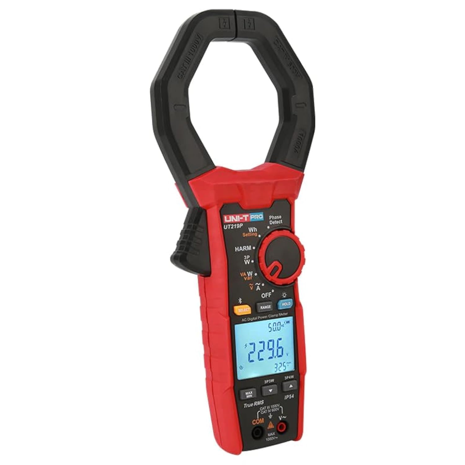 UNI-T UNI-Trend UT219P Handheld Harmonic AC Power clamp Meter;Voltage/Current/Power/Phase Angle/Frequency/Phase Sequence Measurement Meter