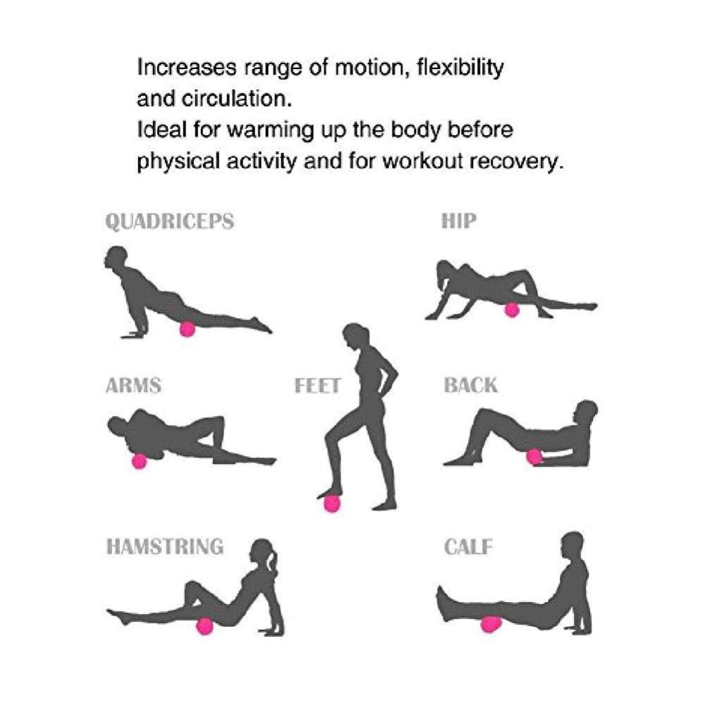 Foam Roller,Faszienrolle Schaumstoffrolle - Beste Triggerpunktleistung Für Die Muskelmassage Instructional EVA Long Size Schaumstoffrolle Für Den Rücken Beinmuskelentlastung,Black